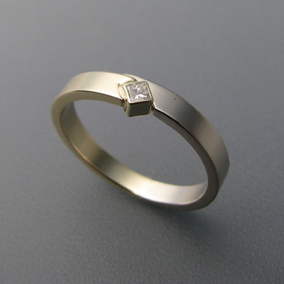 Bicolor gouden ring met diamant